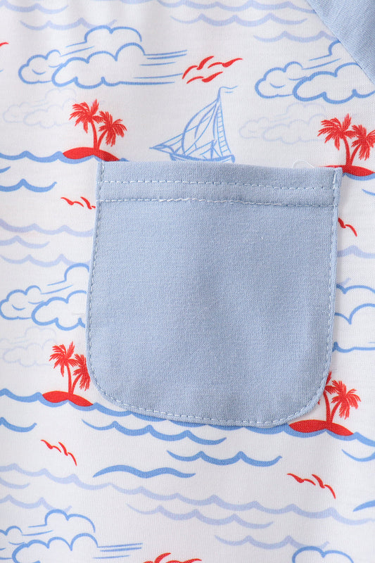 Blue Sailboat Set