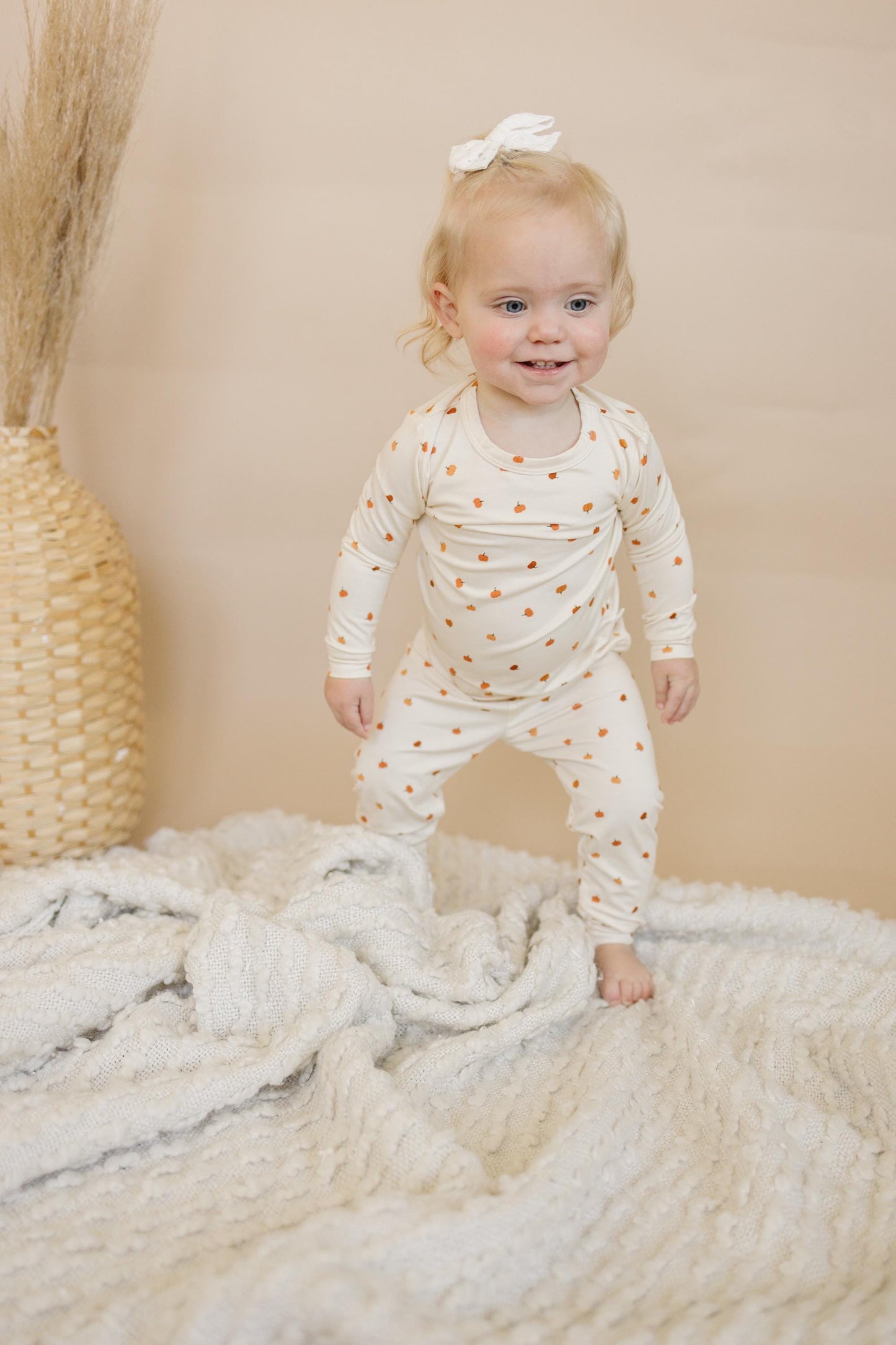 Little Pumpkin 2pc Bamboo Pajamas - Toddler and Kids Fall PJs